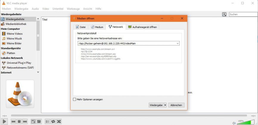 Windows Media Player Rtsp VLC Media Player - RTSP • dashdot